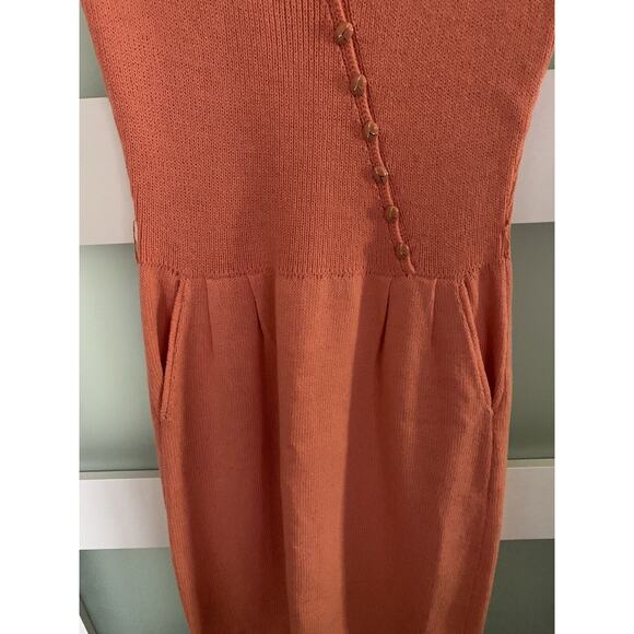 St. John Vintage Santana Coral Knit Belted Short Sleeve Sweater Dress Green Sz S - Picture 4 of 13